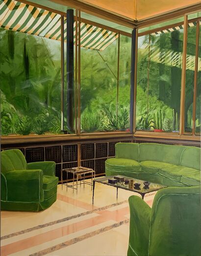 Room with a view - Villa Necchi - a Paint Artowrk by katrien thomas